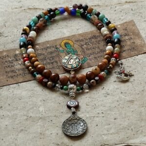 Tibetan Multi Treasure Star And Moon Bodhi Prayer Beads Consecrated Rosary Convertible Bracelet