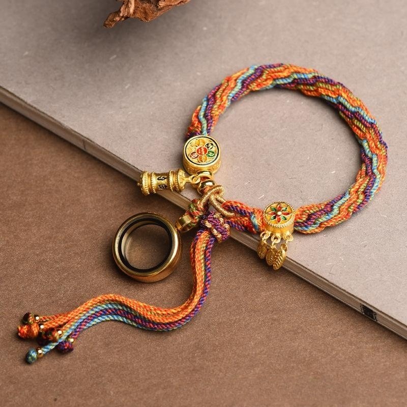 Hand-Woven Cycle Tibetan Carrying Strap Bracelet - Image 8