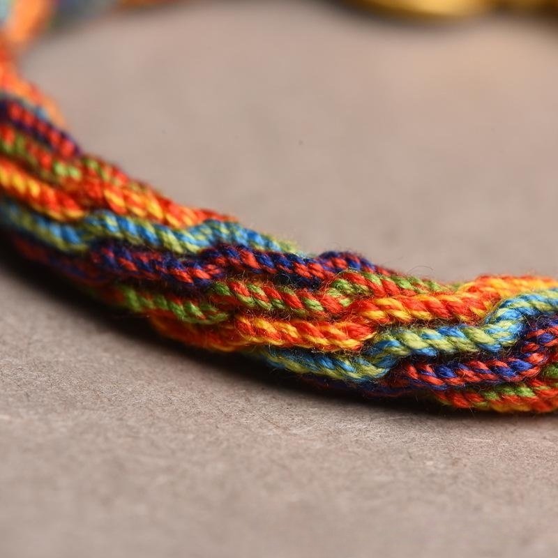 Hand-Woven Cycle Tibetan Carrying Strap Bracelet - Image 3